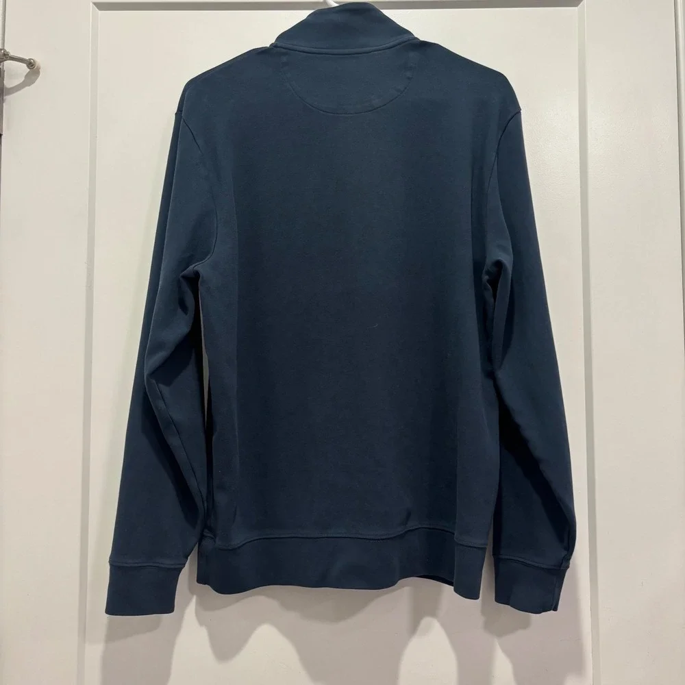 Vineyard Vines Mens Small Navy Blue 100% Cotton Quarter Zip Pullover Sweater S